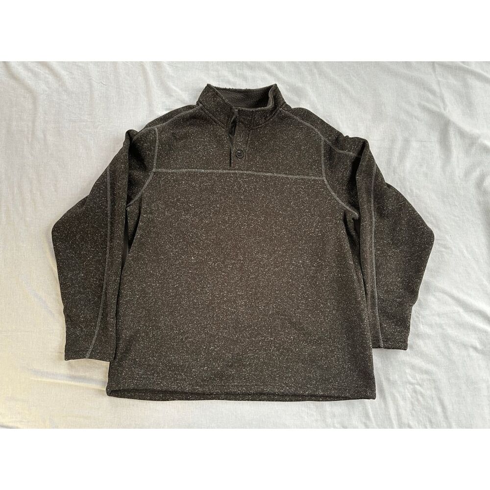 Redhead Heather Gray 1/4 Button Pullover Sweater Size XL, Cozy